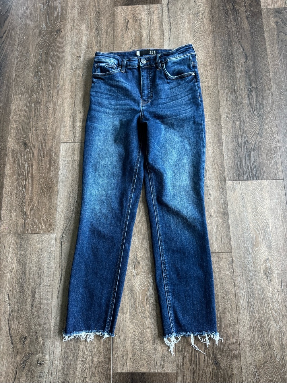 Kut from the Kloth Rachel Fab Ab Mom Jean High Rise with Frayed Hem Size 2L